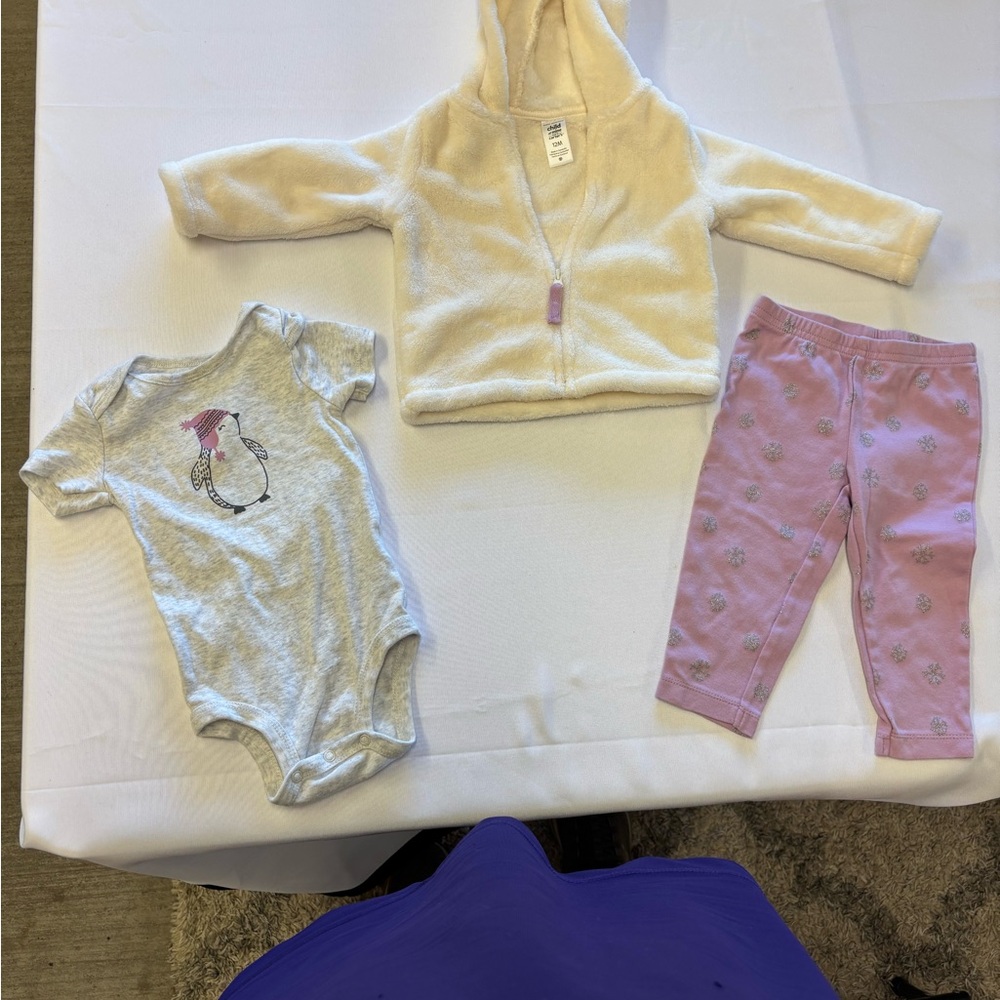Carter's Cream Fleece Baby Hoodie